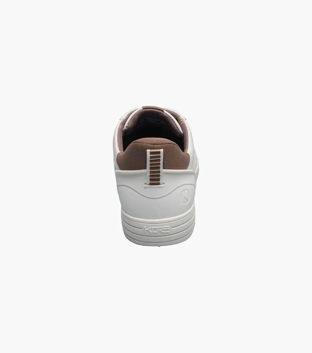 Nunn Bush KORE City Walk EZ Lace To Toe Oxford Sneaker White 85152-100
