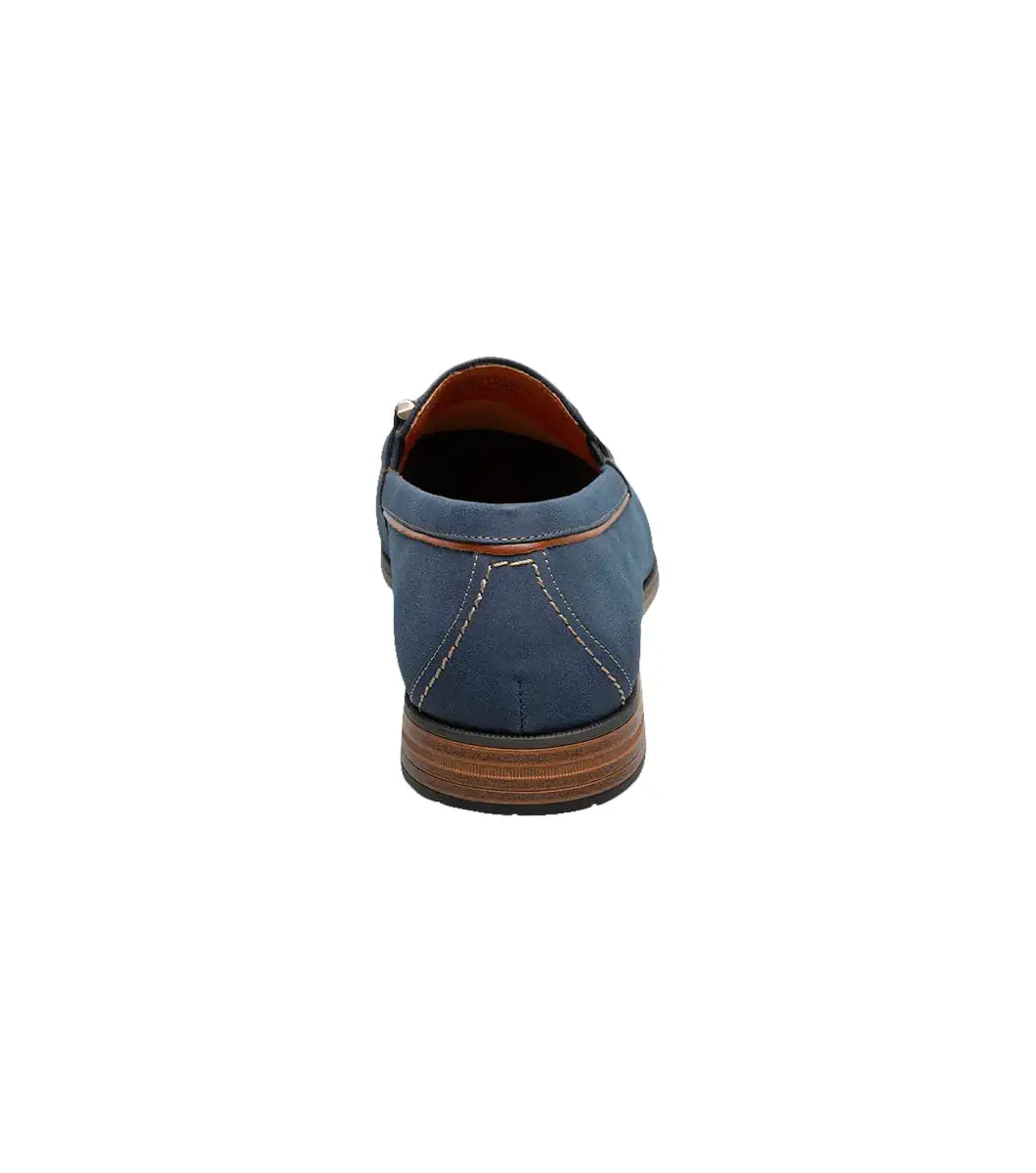 Stacy Adams Richardson Moc Toe Bit Slip On Shoes Navy 25746-410