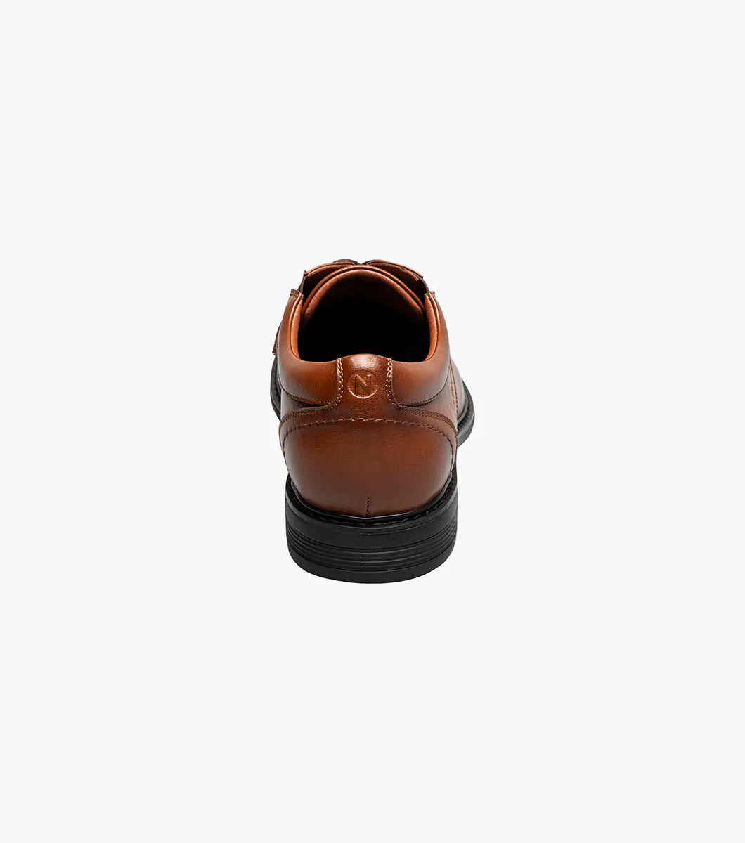 Nunn Bush Jarvis Plain Toe Oxford Men's Shoes Dressy Cognac 81544-221