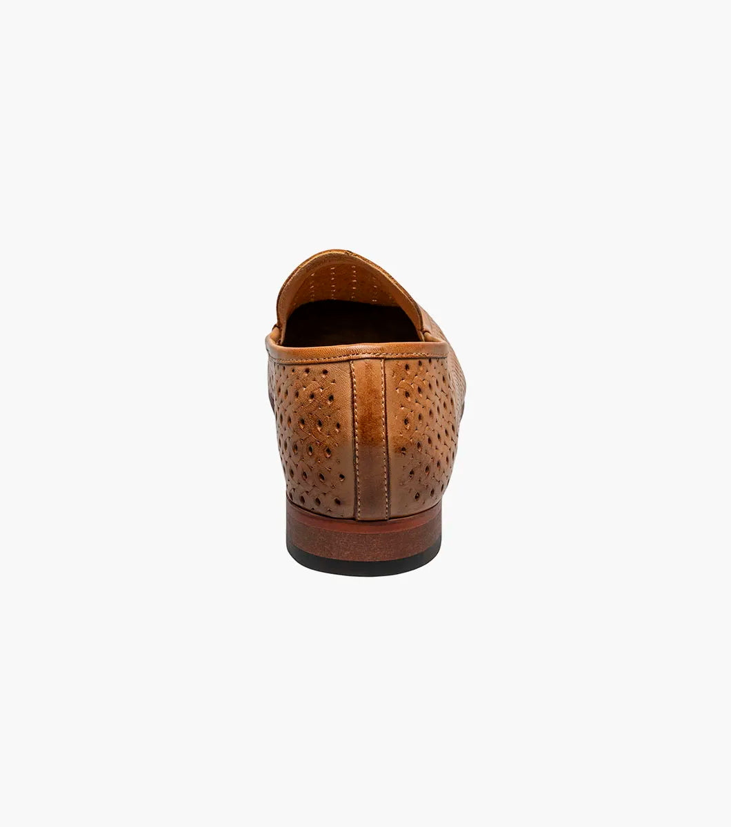 Stacy Adams Winden Moc Toe Perf Slip On Shoes oversized Natural 25645-280