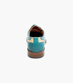 Stacy Adams Talamanco Bike Toe Oxford Animal Print Teal Multi 25788-448