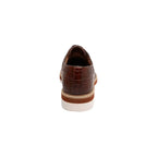 25725-221 Cognac Stacy Adams Alario Wingtip Croco Embossed Leather Shoes