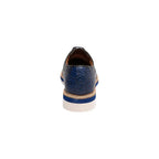 25725-400 Navy Stacy Adams Alario Wingtip Croco Embossed Leather Shoes