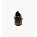 Stacy Adams Travato Wingtip Shoes Animal Print Leather Brown 25737-249