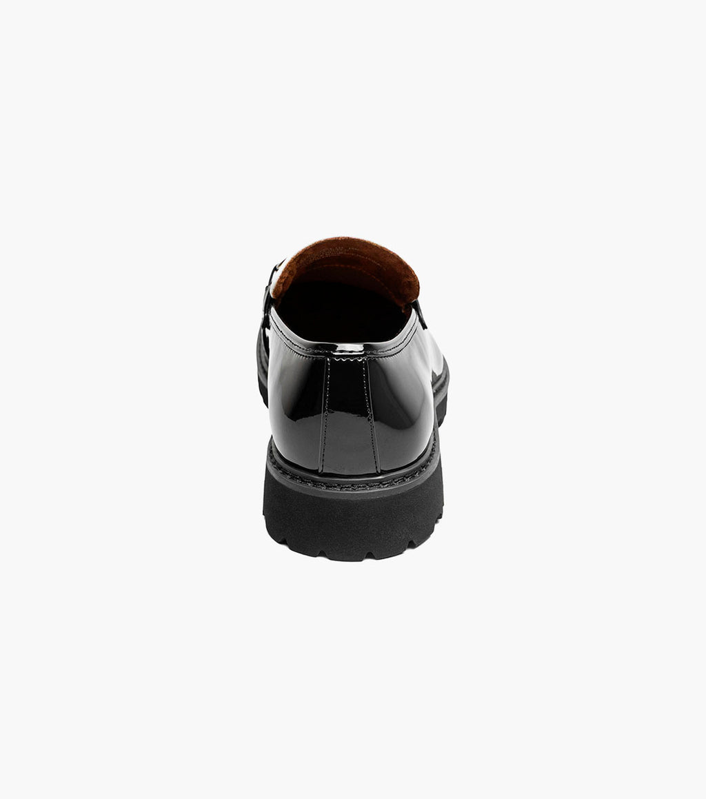 Stacy Adams Carabello Moc Toe Bit Slip On Black and White  25804-111