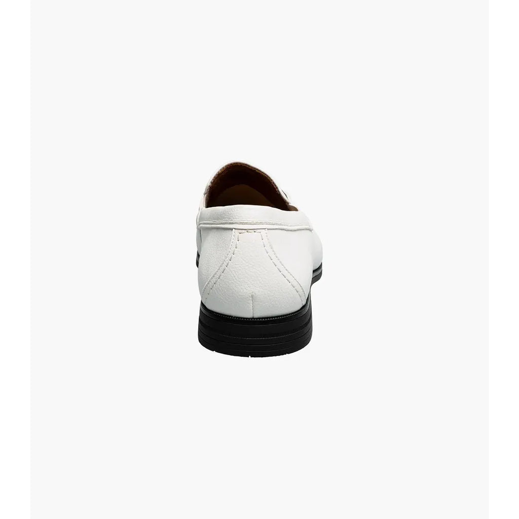Stacy Adams Richmont Moc Toe Bit Slip On Shoes White Tumbled 21567-117
