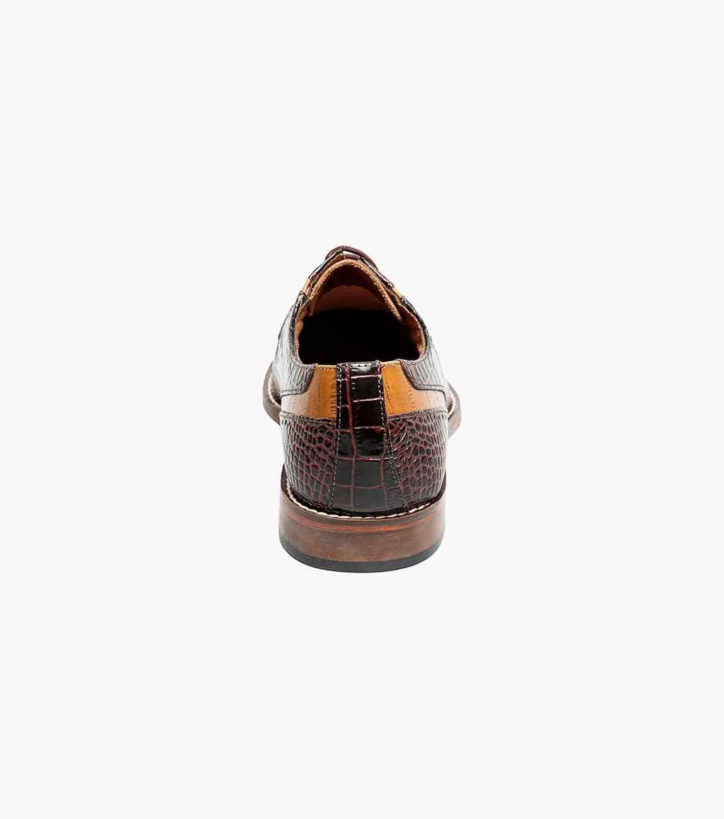 Stacy Adams Talamanco Bike Toe Oxford Animal Print Brown Multi 25788-249