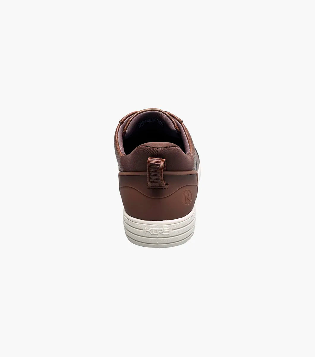 Nunn Bush KORE City Walk EZ Lace To Toe Oxford Sneaker Brandy Multi 85152-230