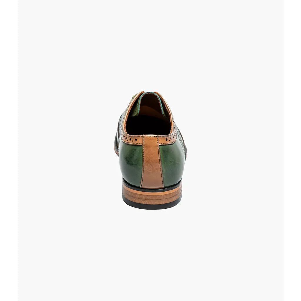 Stacy Adams Tindall Wingtip Oxford Men's Shoes 25832-302 Olive Multi