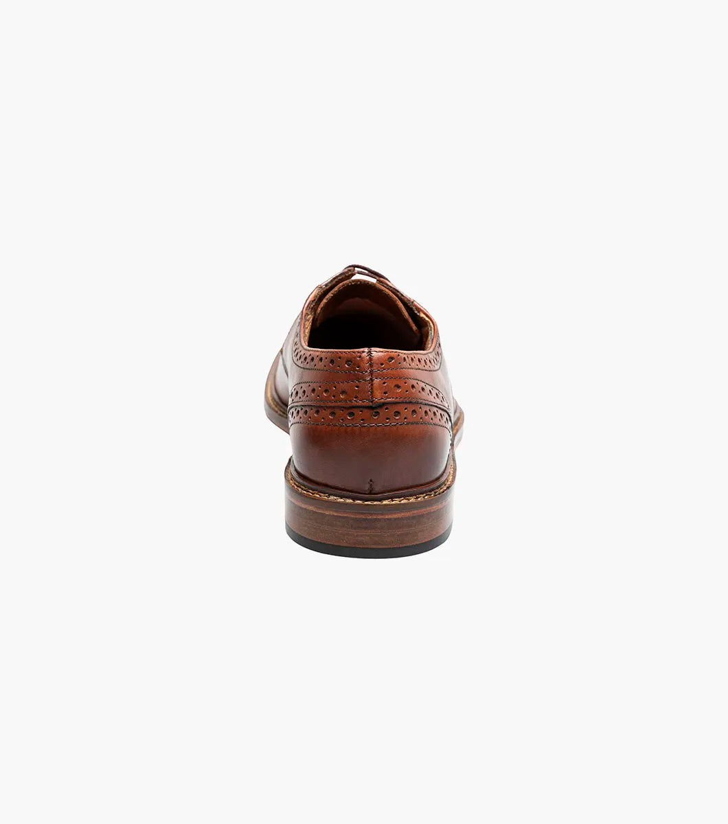 Stacy Adams Giorgetti Plain Toe Oxford Shoes Leather Cognac 25781-221