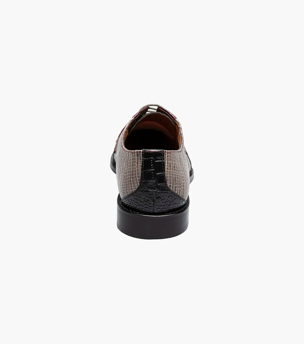 Stacy Adams Tristano Modified Bike Toe Oxford Shoes Burgundy Multi 25694-641