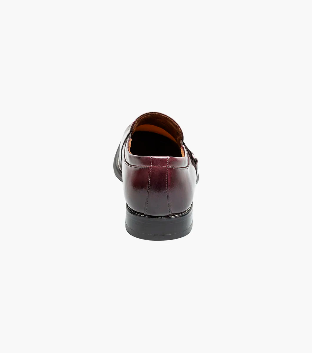Stacy Adams Alistair Plain Toe Ornament Slip On Burgundy 25792-601