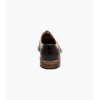 Stacy Adams Travato Wingtip Shoes Animal Print Leather Taupe Multi 25737-261