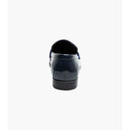 Stacy Adams Spratley Moc Toe Saddle Slip On Dress Shoes Navy 25686-410