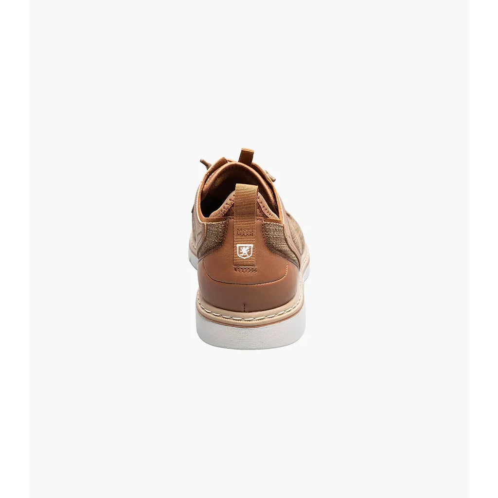 Stacy Adams Sebert Plain Toe Elastic Lace Up Walking Shoes Tan 25771-240