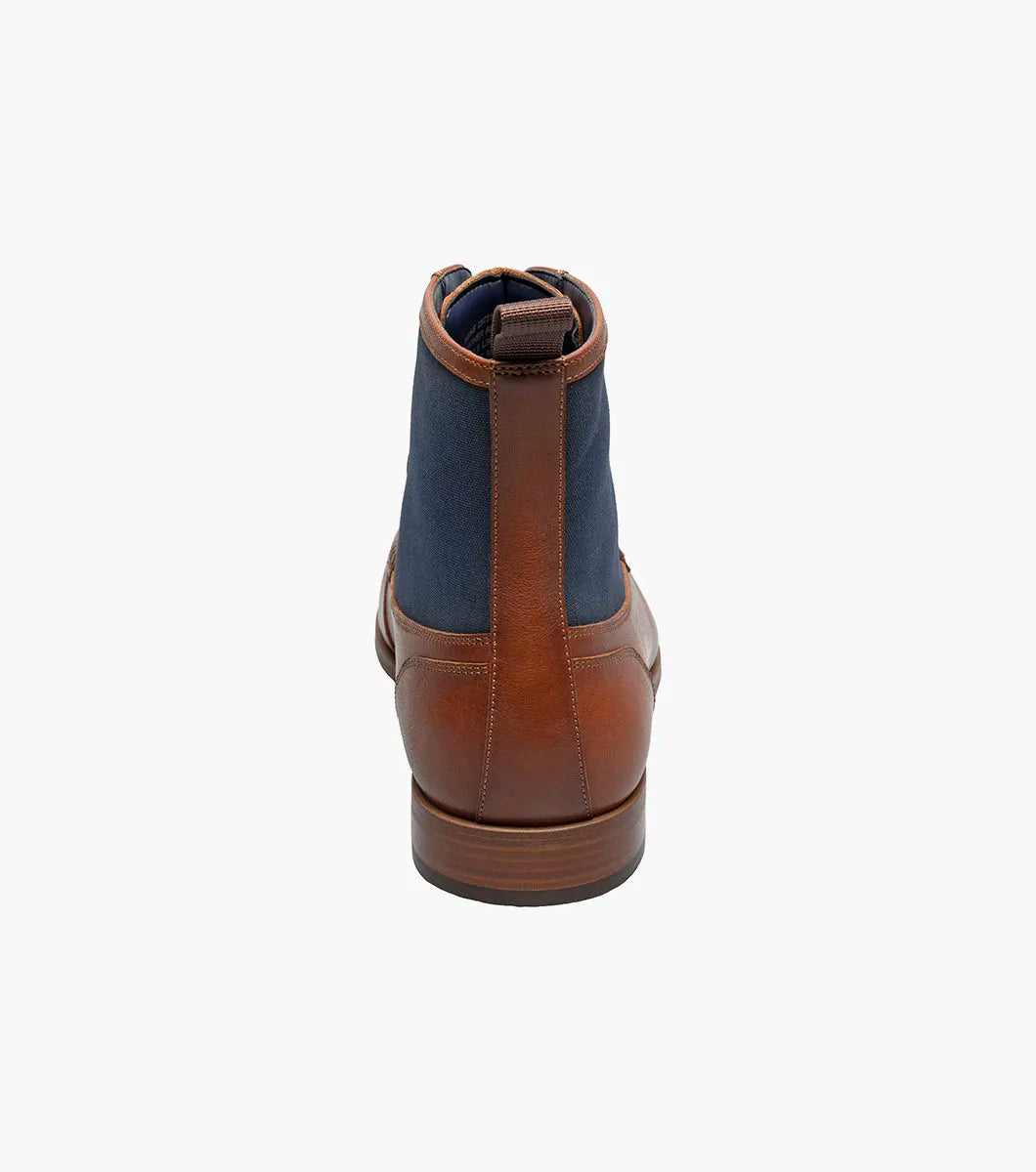 Stacy Adams Brumley Moc Toe Lace Up Boot Tan Multi 25731-238