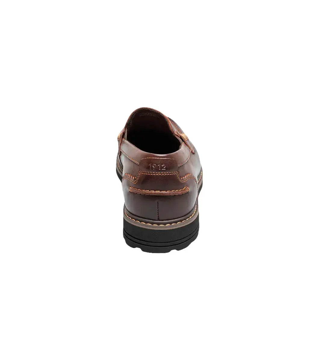 Nunn Bush Odin II Moc Toe Penny Loafer Shoes Burgundy 85154-601