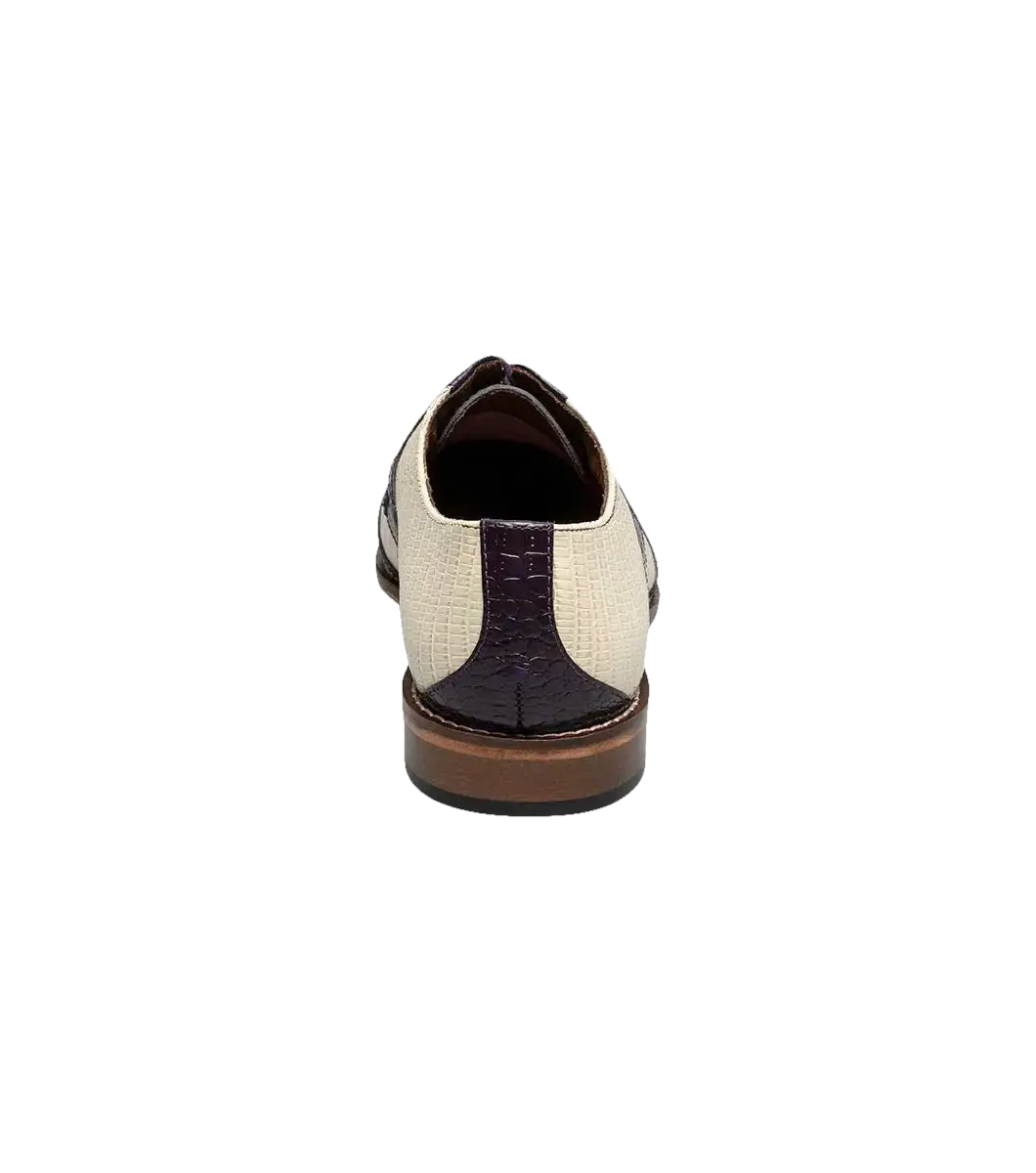 Stacy Adams Tristano Modified Bike Toe Oxford Shoes Purple Multi 25694-540