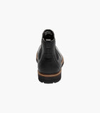 Nunn Bush Otis II Plain Toe Chelsea Boot Black Tumbled Leather 85091-007