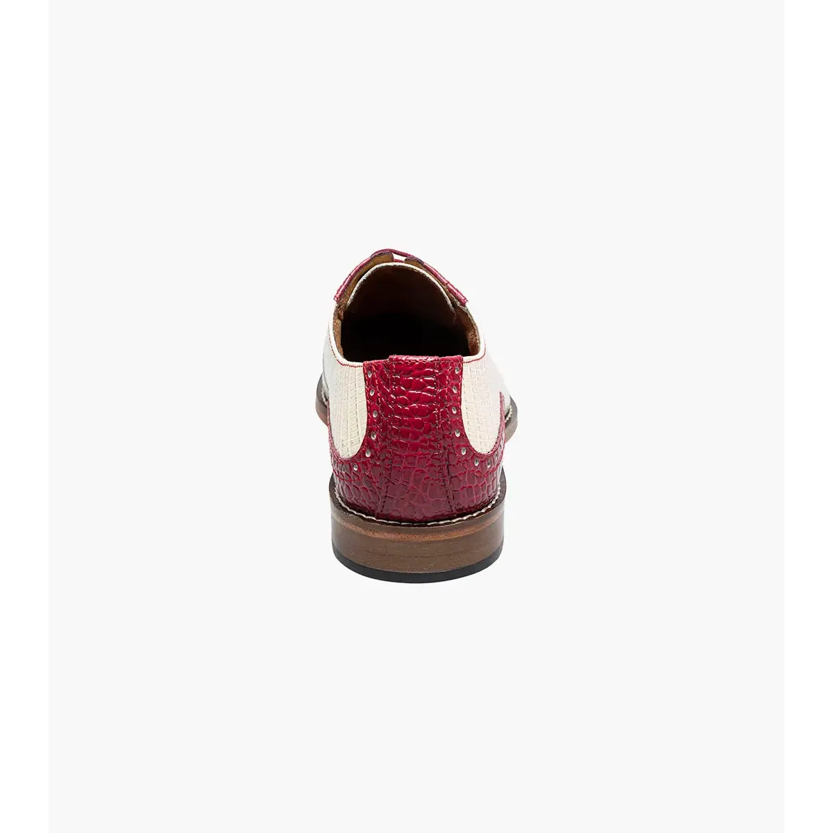 Stacy Adams Tarango Modified Cap Toe Oxford Shoes Raspberry/Ivory 25770-695
