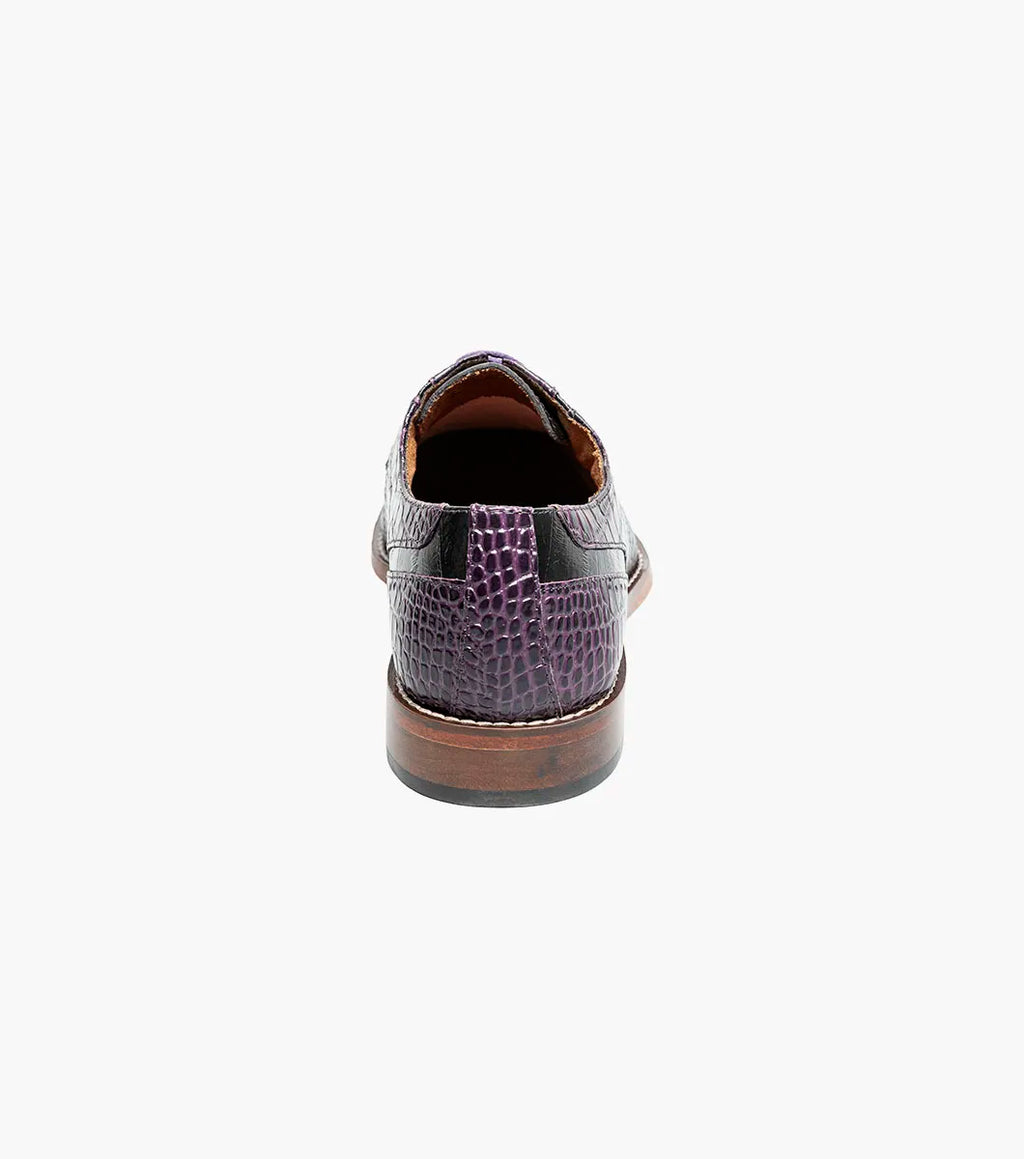 Stacy Adams Talamanco Bike Toe Oxford Animal Print Purple Multi 25788-540