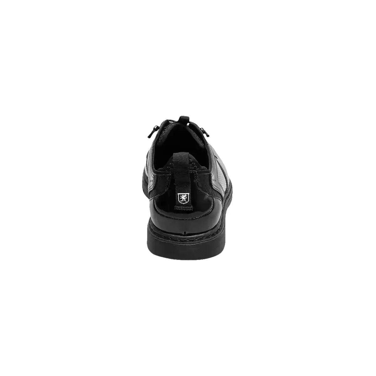 25715-004 Stacy Adams Spyre Plain Toe Elastic Lace Up Shoes Black Patent