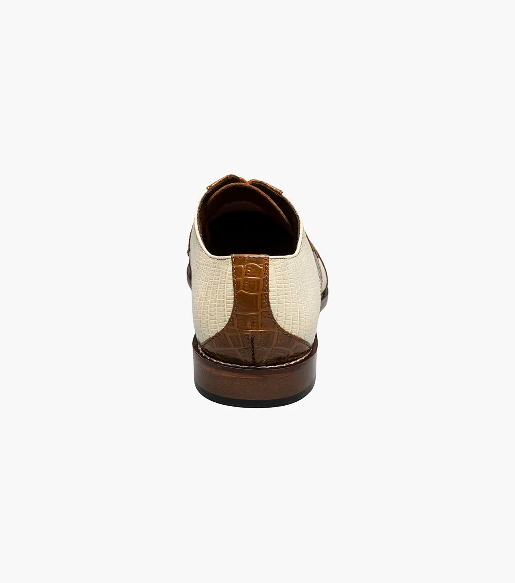 Stacy Adams Tristano Modified Bike Toe Oxford Shoes Tan Multi 25694-238