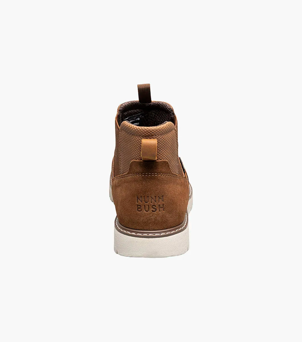 Nunn Bush Karnak Plain Toe Chelsea Boot Leather Tan Crazy Horse  85137-239