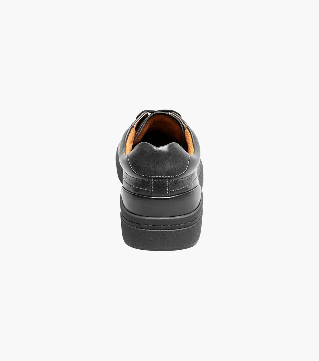 Stacy Adams Dorian Moc Toe Lace-Up Sneaker Black Smooth  25749-005