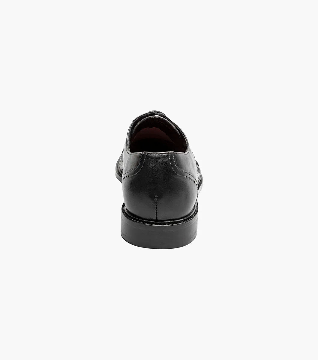 Stacy Adams Franchetti Cap Toe Oxford Leather Shoes 25812-001 Black