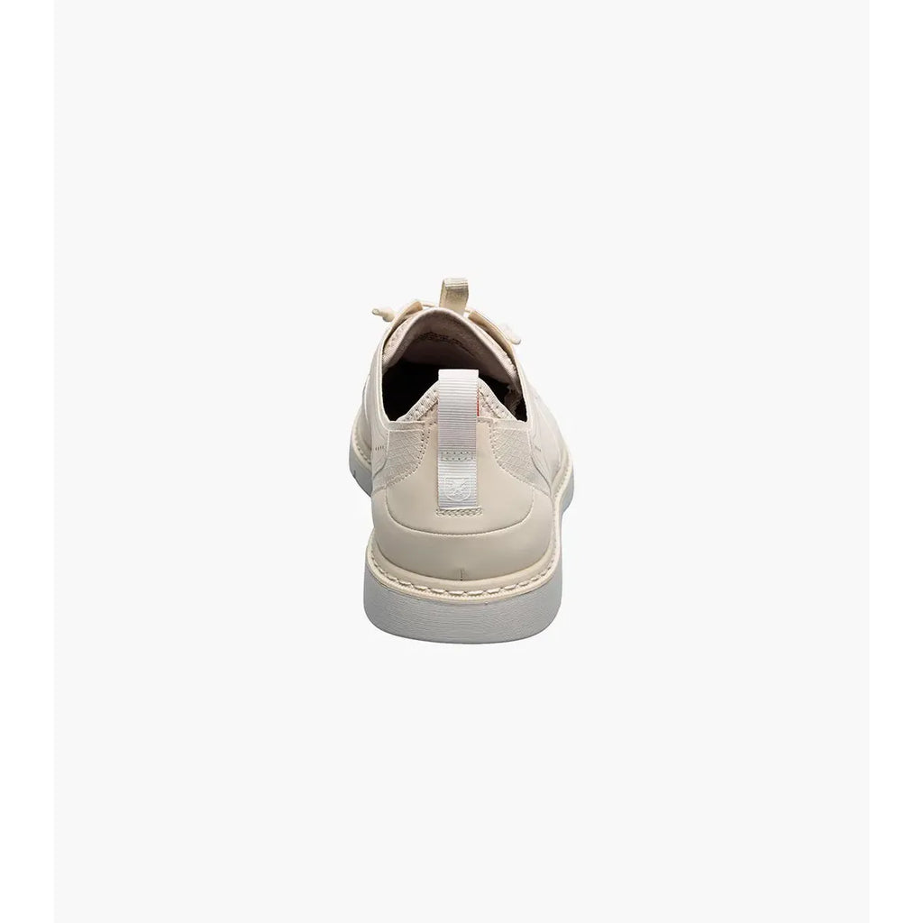 Stacy Adams Synchro Plain Toe Elastic Lace Up Sneaker Cream Shoes 25518-113