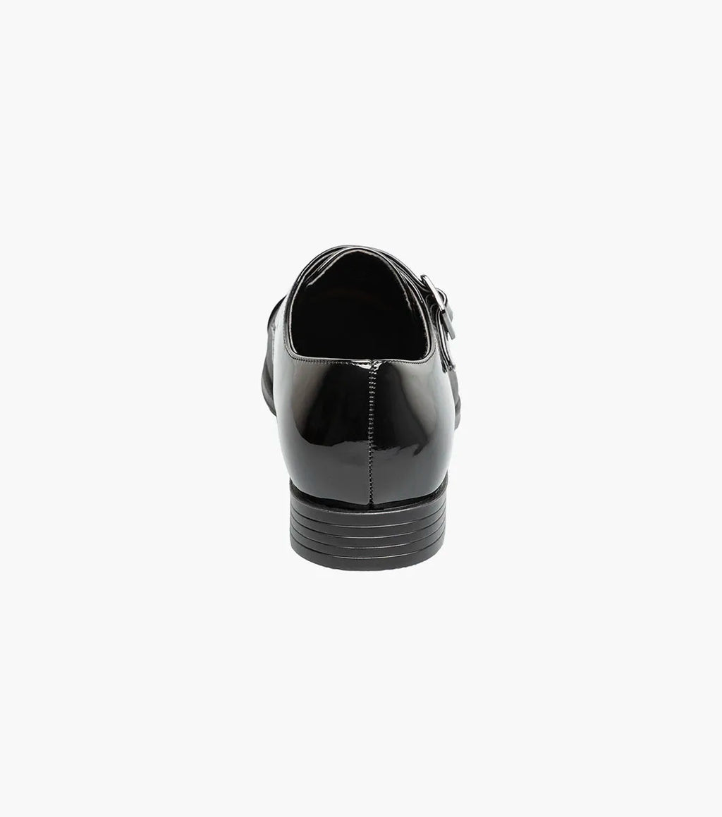 Stacy Adams Sutherland Cap Toe Monk Strap Tuxido Shoes Black 25793-001