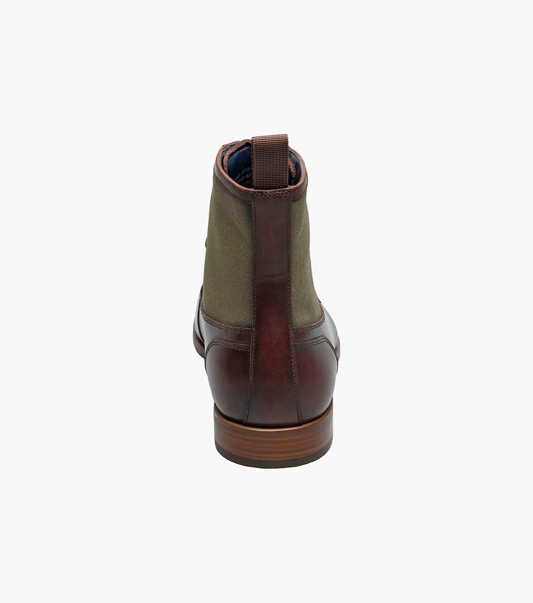Stacy Adams Brumley Moc Toe Lace Up Boot Brown Multi 25731-249