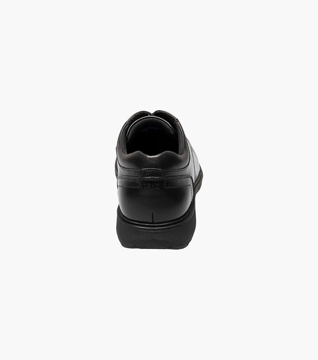 Nunn Bush KORE Pro Bike Toe Oxford Dress Shoes Black Leather 84943-001