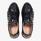 The Infanta Navy Spike Leather Women Sneaker Limited Edition