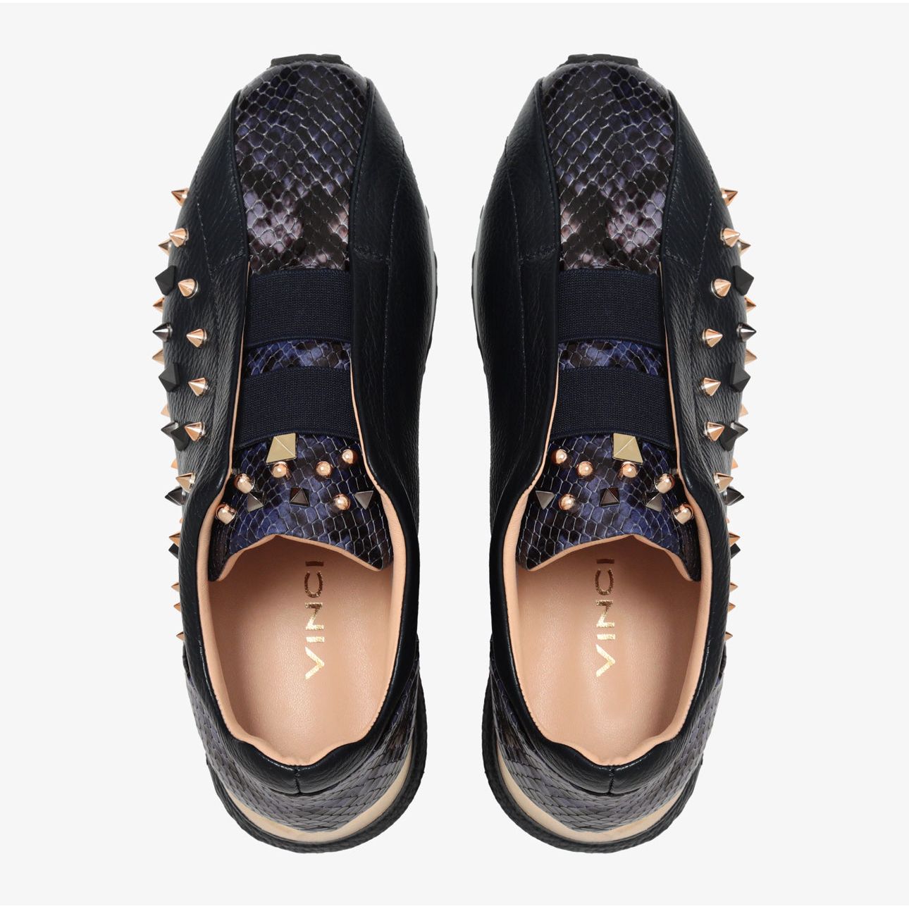 The Infanta Navy Spike Leather Women Sneaker Limited Edition