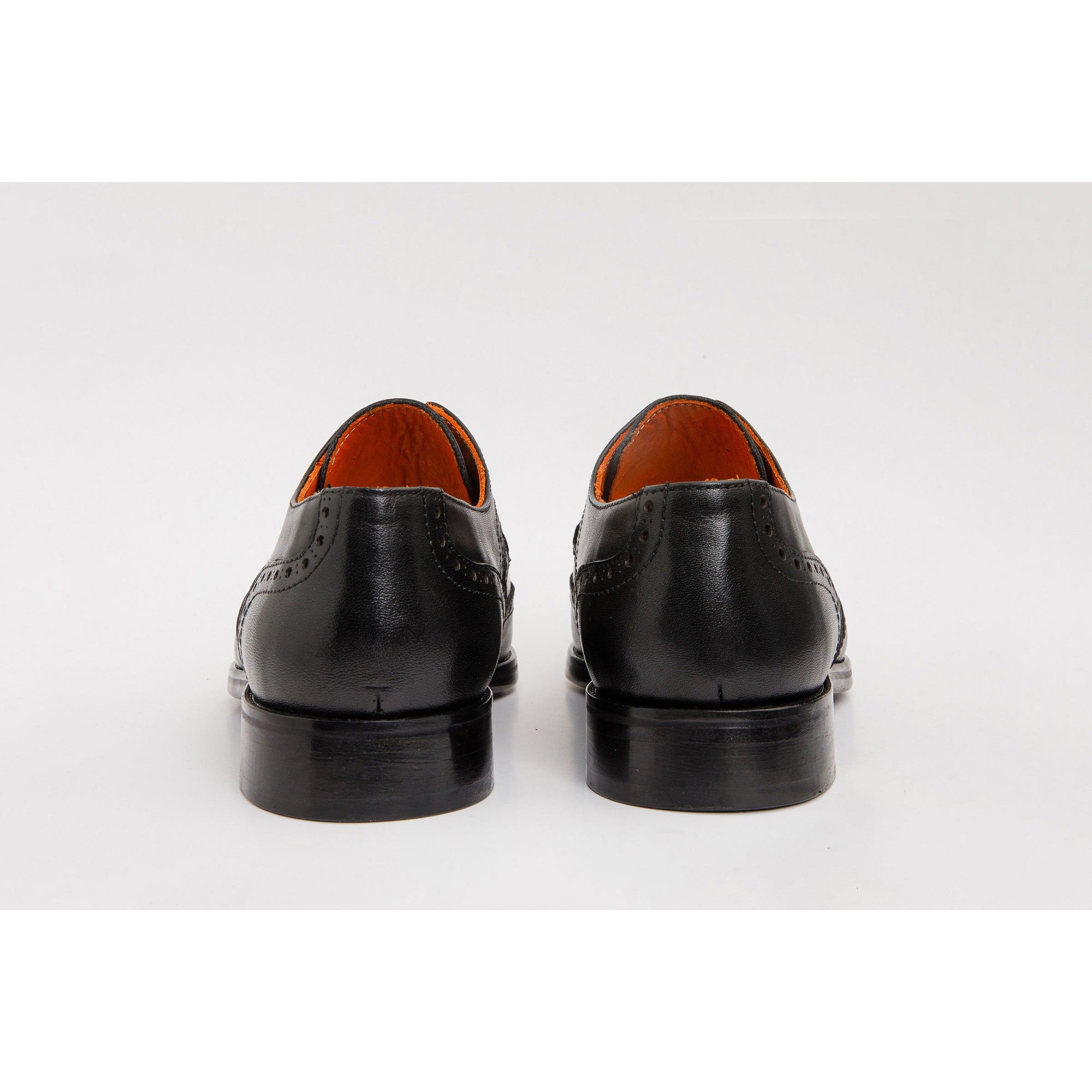 The Neiva Black & White Wingtip Semi Brogue Derby Men Shoe
