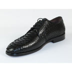 Men's Shoes By SHENBINS Genuine Python Leather Hand Made in Turkey 101-1 Black Snake