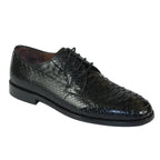 Men's Shoes By SHENBINS Genuine Python Leather Hand Made in Turkey 101-1 Black Snake