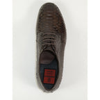Men's Shoes By SHENBINS Genuine Python Leather Hand Made in Turkey 101-1 Brown Snake