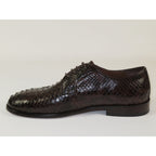 Men's Shoes By SHENBINS Genuine Python Leather Hand Made in Turkey 101-1 Brown Snake