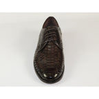 Men's Shoes By SHENBINS Genuine Python Leather Hand Made in Turkey 101-1 Brown Snake