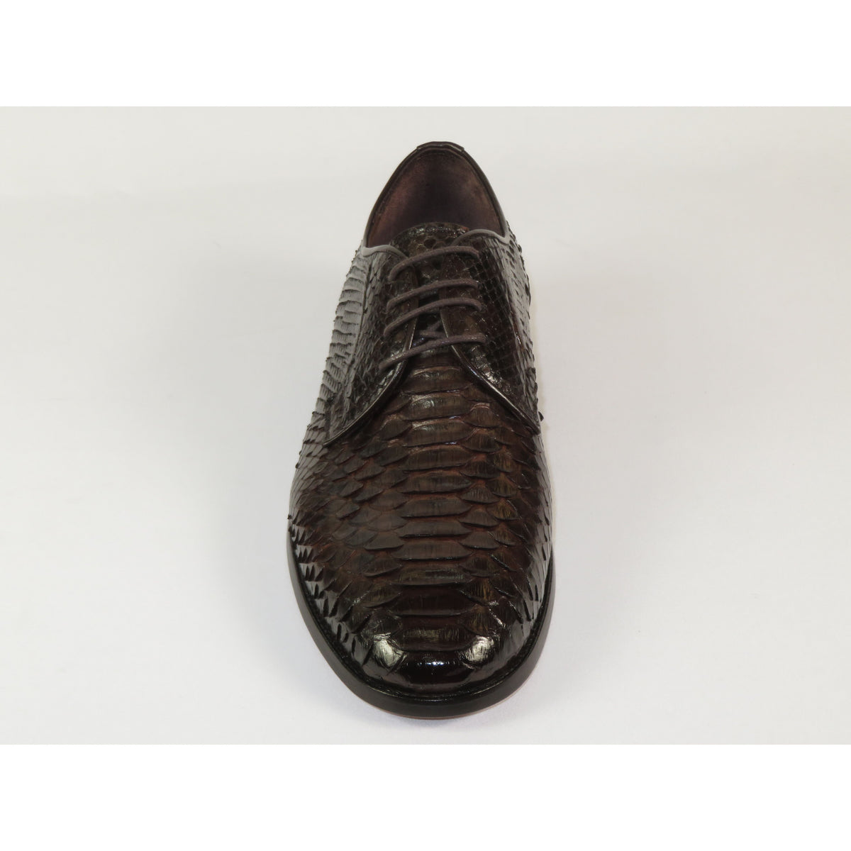 Men's Shoes By SHENBINS Genuine Python Leather Hand Made in Turkey 101-1 Brown Snake