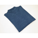 Mock Neck Merinos Wool Sweater PRINCELY Turkey Soft Knits 1011-00 Denim Blue