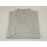 Men PRINCELY Comfortable Merinos Wool Sweater Knits Mock 1011-00 Silver Gray