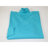 Men PRINCELY Turtle neck Sweater Turkey Soft Merino Wool 1011-80 Mid. Turquoise
