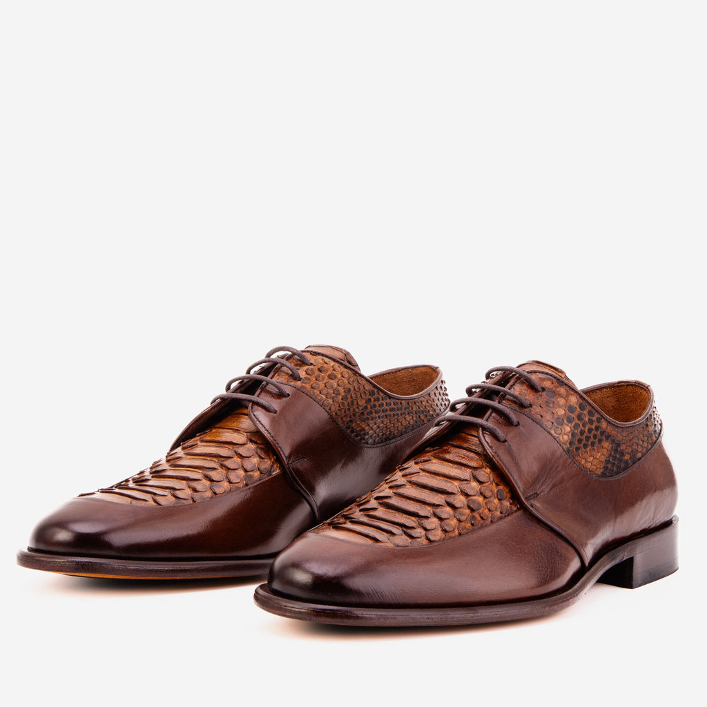 The Arven Tan Snake Leather Men Shoe
