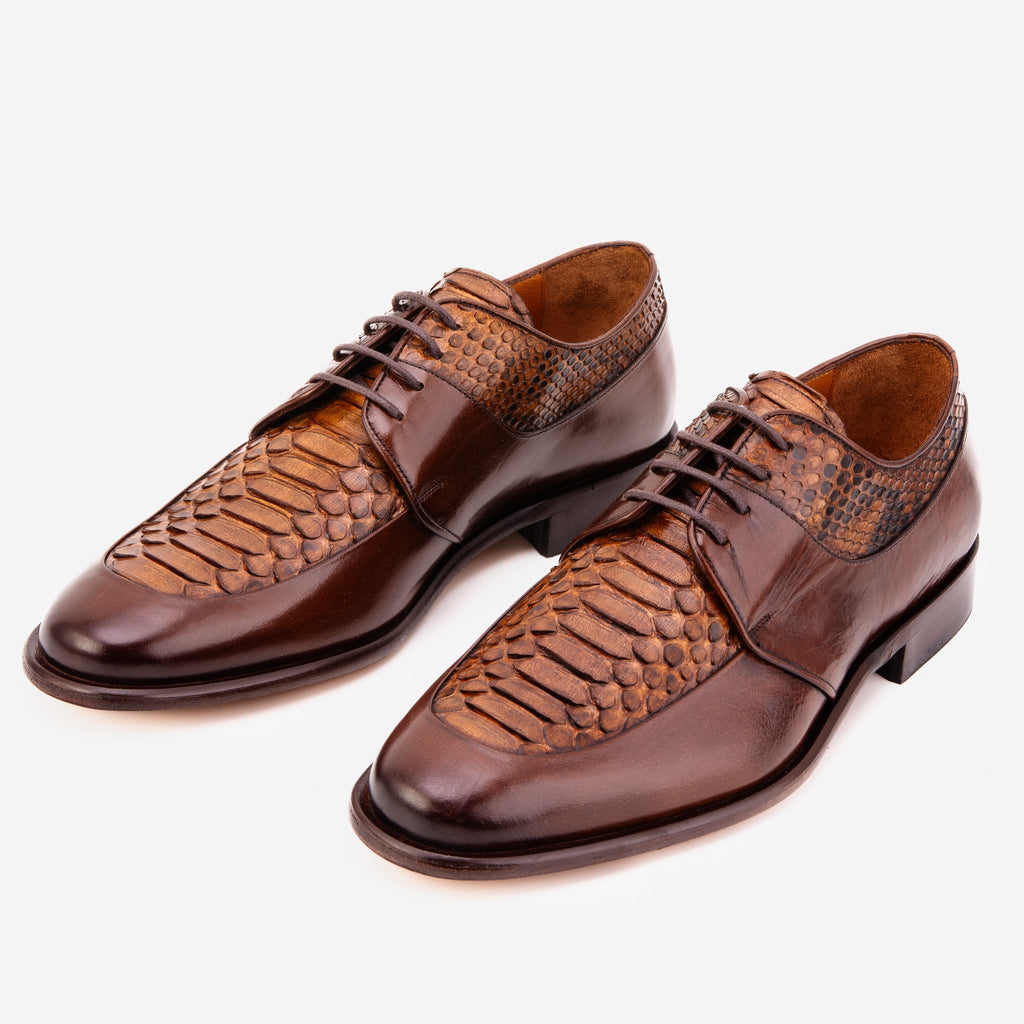 The Arven Tan Snake Leather Men Shoe