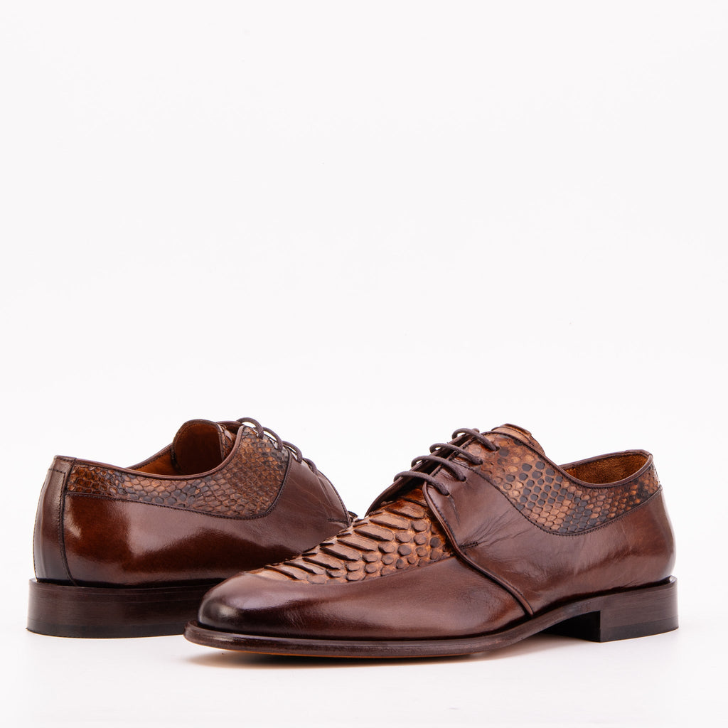 The Arven Tan Snake Leather Men Shoe