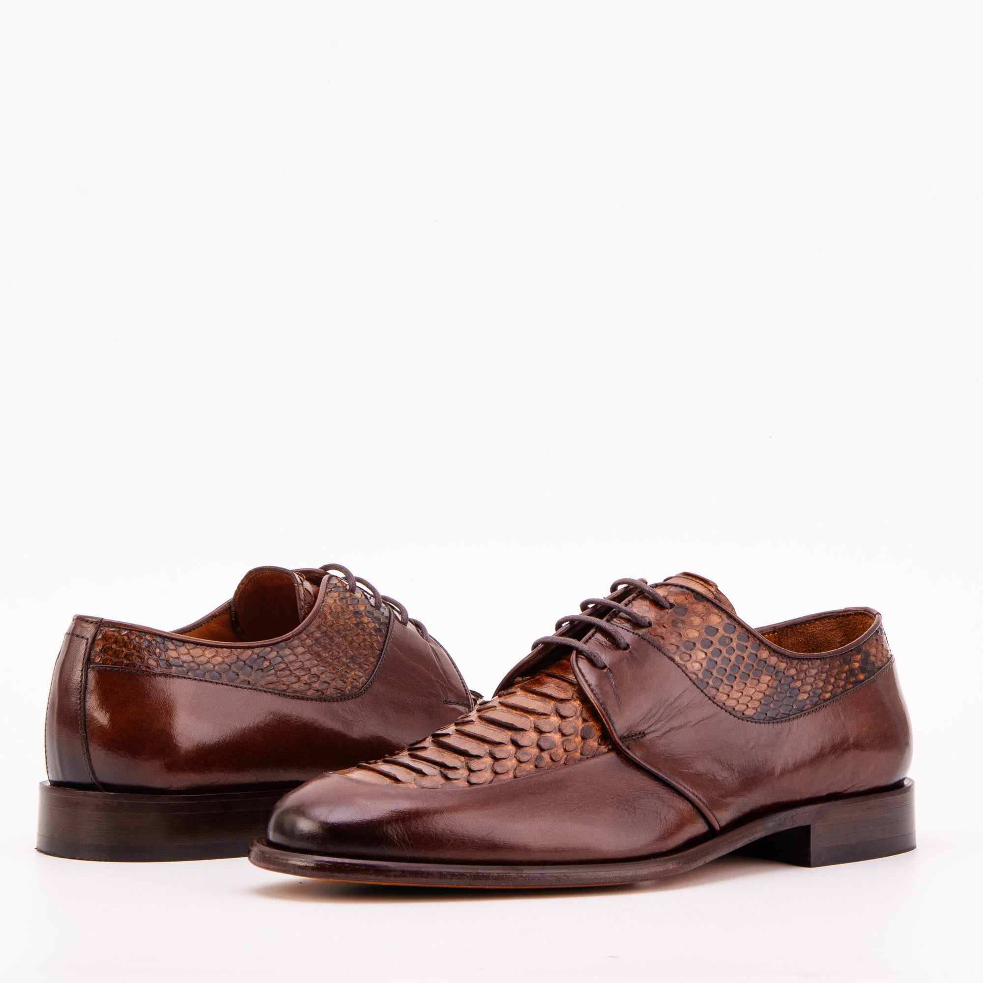 The Arven Tan Snake Leather Men Shoe